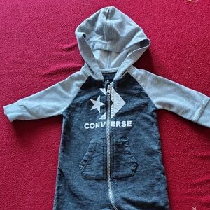 Converse Gray Kids Hoodie Jumpsuit